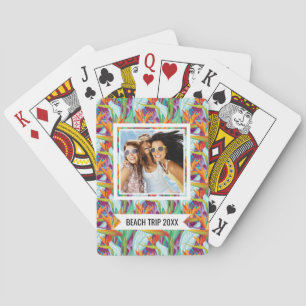 Add Your Name   Strelitzia Pattern Playing Cards