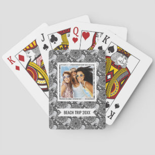 Add Your Name Style Turtle Pattern Playing Cards
