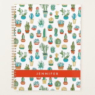 Add Your Name Succulents Pattern Planner