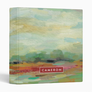 Add Your Name   Sunrise Field Abstract Print Binder
