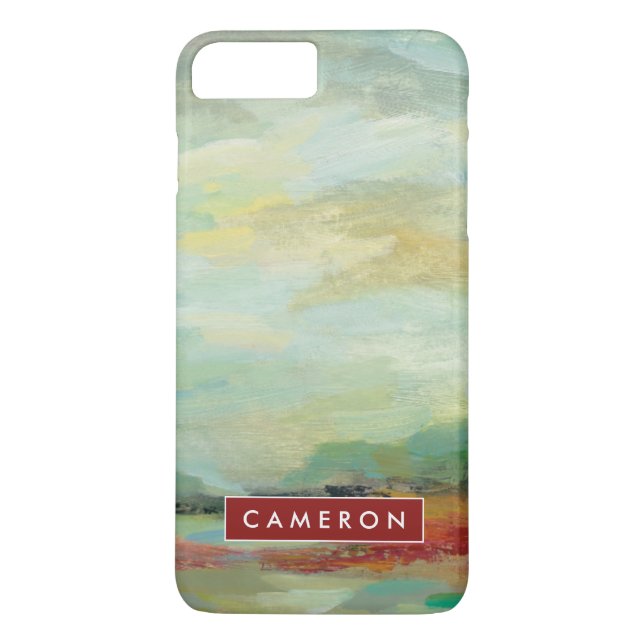 Add Your Name | Sunrise Field Abstract Print Case-Mate iPhone Case (Back)