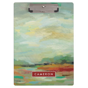 Add Your Name Sunrise Field Abstract Print Clipboard
