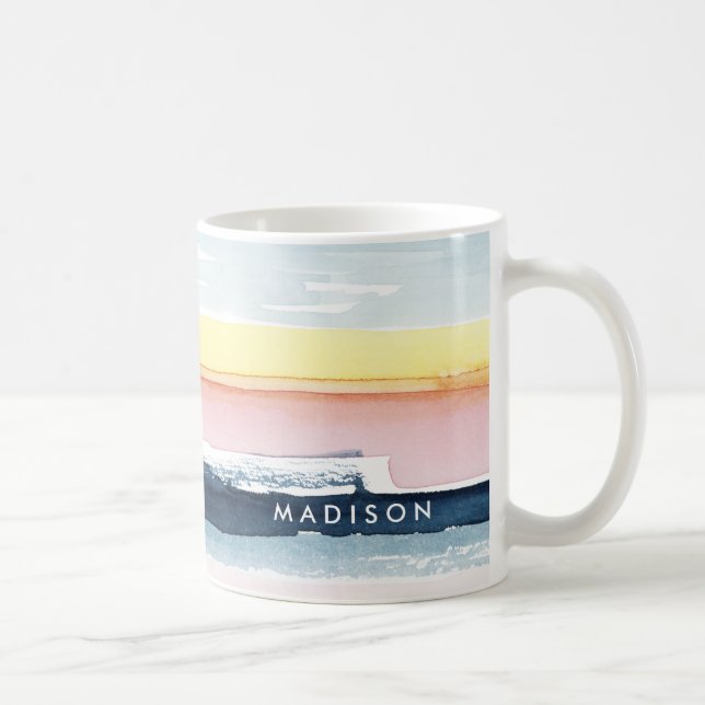 Add Your Name | Sunset Stream I Coffee Mug (Right)