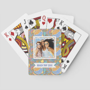 Add Your Name Surf Rider Pattern Playing Cards