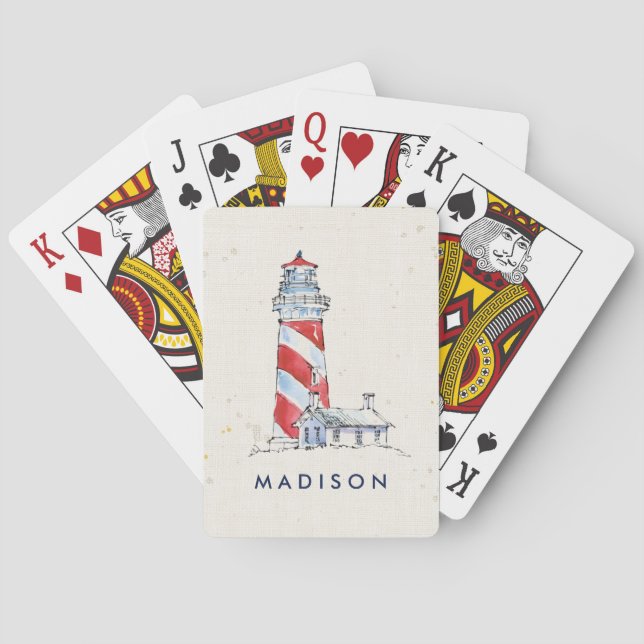 Add Your Name | Take Time To Coast Through Life Playing Cards (Back)