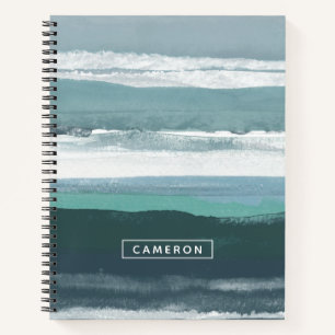Add Your Name Teal Sea Notebook