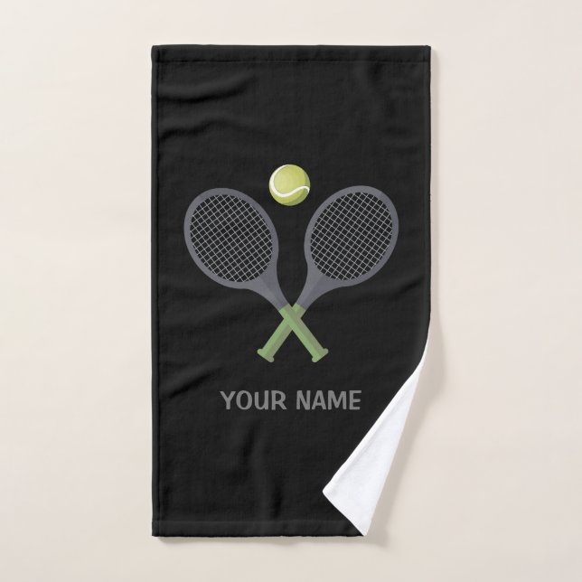 Add Your Name Tennis  Personalized  Hand Towel (Hand Towel)