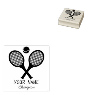 Add Your Name Tennis Personalized  Rubber Stamp