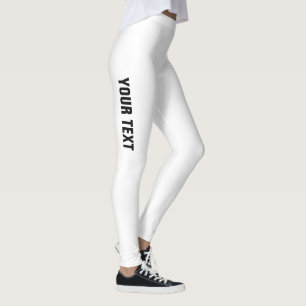 Add Your Name Text Logo Template Custom Leggings