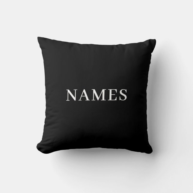 Add Your Name Throw Pillow (Front)