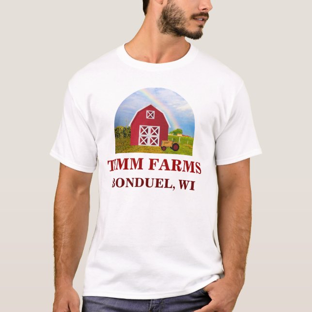 Add Your Name to Red Barn with Blue Sky Tee (Front)
