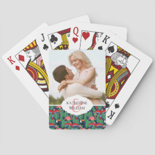 Add Your Name Tropical Birds In Bright Colours Playing Cards