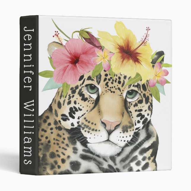 Add Your Name | Tropical Halo | Sweet Cheetah Binder (Front/Spine)