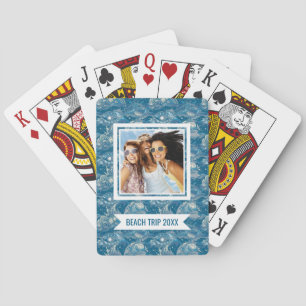 Add Your Name Tropical Sea Pattern Playing Cards