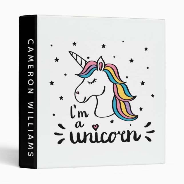 Add Your Name | Unicorn | I'm A Unicorn Binder (Front/Spine)