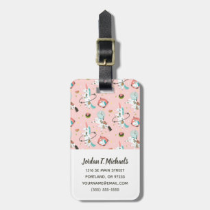 Add Your Name   Unicorns In Space Pattern Luggage Tag