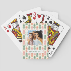 Add Your Name   Vintage Pineapple Pattern Playing Cards