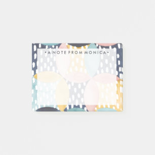 Add Your Name Watercolor Geometric Circles Post-it Notes