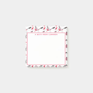 Add Your Name   Watercolor Nail Polish Pattern Post-it Notes