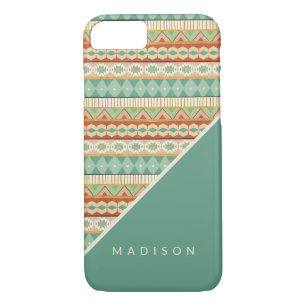 Add Your Name Watercolor Tribal Pattern iPhone 8/7 Case