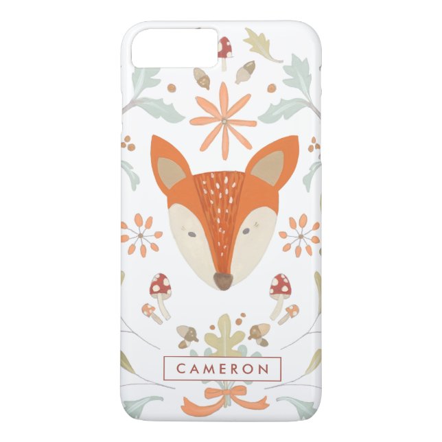 Add Your Name | Whimsical Woodland Fox Case-Mate iPhone Case (Back)