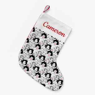 Add Your Name   Women With Lipstick Pattern Small Christmas Stocking