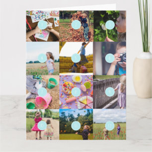 Add your own 12 Photos Customisable Card