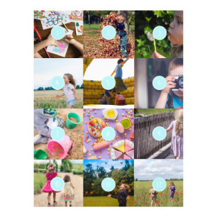 Add your own 12 Photos Customisable Card Photo Print