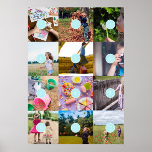 Add your own 12 Photos Customisable Poster
