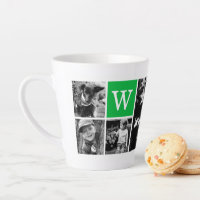 Add Your Own 4 Photo Gallery and Green Monogram