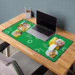 Add Your Own 4 Photographs and Text Personalized  Desk Mat<br><div class="desc">Create a Photo Personalized desk mat from Ricaso - add 4 photographs and text to this great circle and triangle patterned desk mat office accessory - a great addition to your home or office desk, keep your loved ones with you while you work, add photographs of your pets - the...</div>