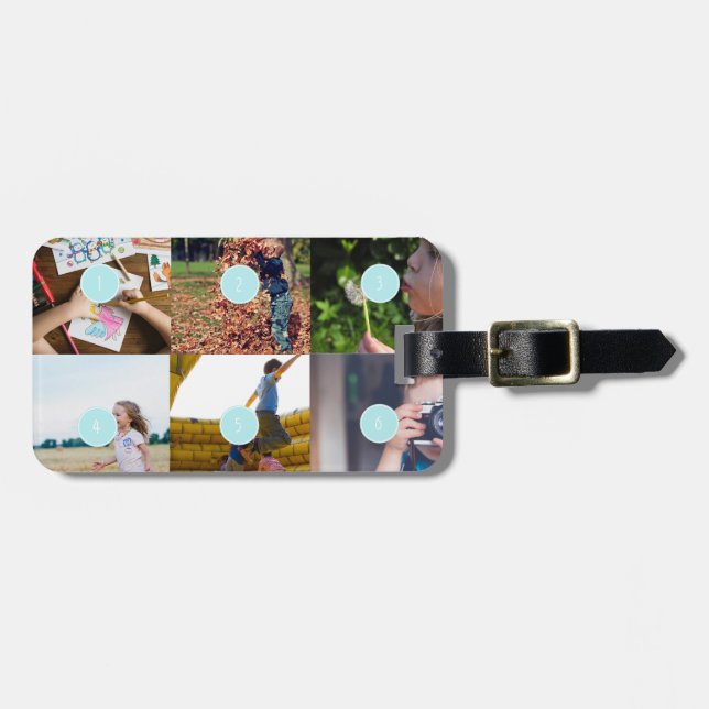 Add your own 6 Photo Customizable Luggage Tag (Front Horizontal)