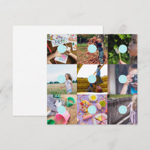 Add your own 9 Photos Customisable Card Photo