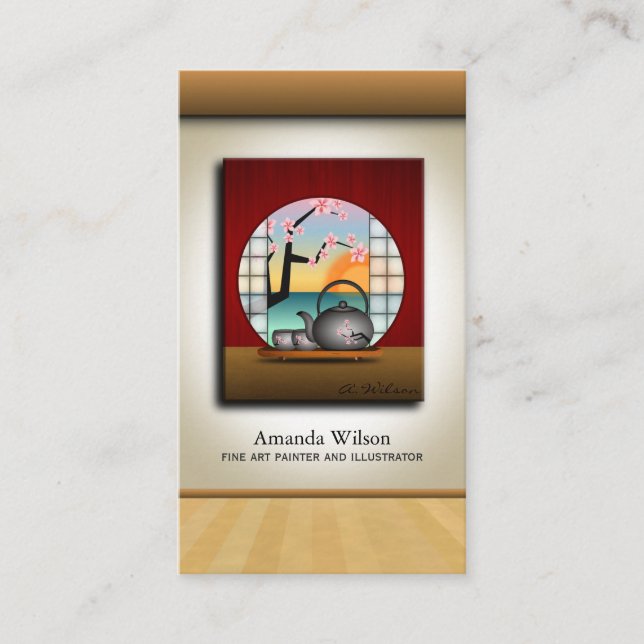Add Your Own Artwork Fine Art Artist Painter Business Card (Front)