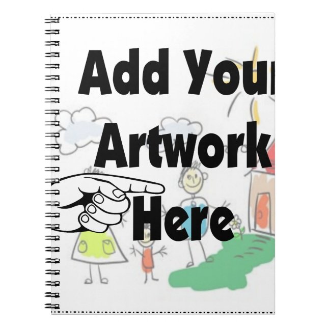 Add your own Artwork or Kid's Artwork for gifts Notebook (Front)