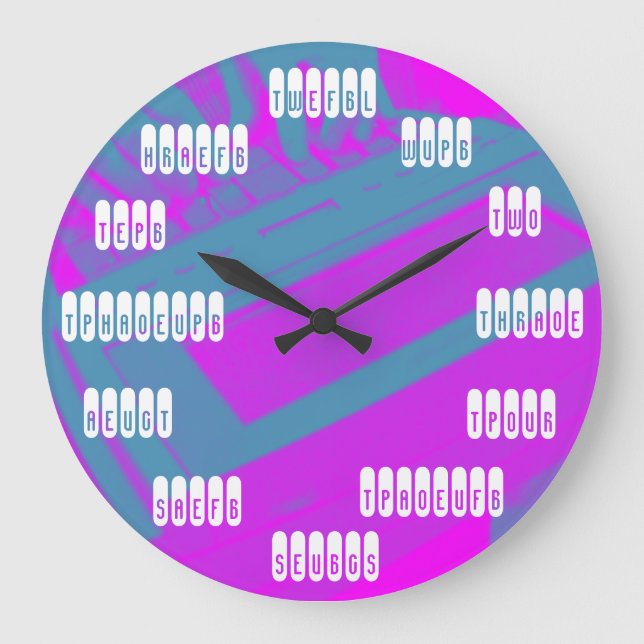 Add Your Own Background Court Reporter Clock (Front)