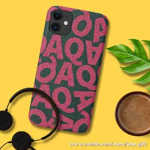 Add your own background Green and pink glitter iPhone 11 Case