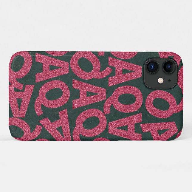 Add your own background Green and pink glitter Case-Mate iPhone Case (Back (Horizontal))