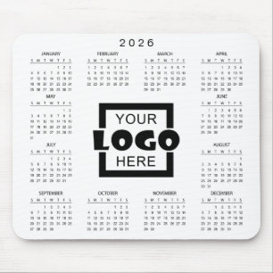 Add Your Own Business Logo 2026 Calendar Mouse Pad