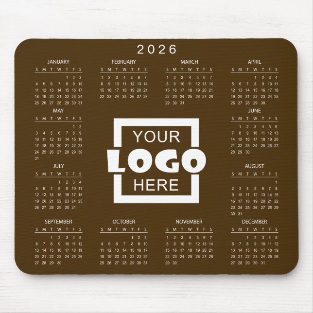 Add Your Own Business Logo 2026 Calendar Mouse Pad (Front)