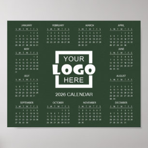 Add Your Own Business Logo 2026 Calendar Poster