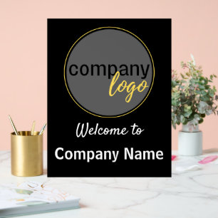 ADD YOUR OWN BUSINESS LOGO COMPANY BRAND WELCOME ACRYLIC SIGN