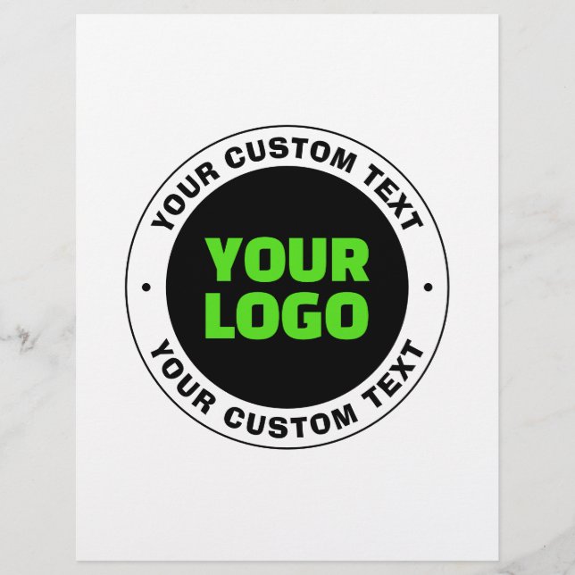 Add Your Own Business Logo or Uploaded Design Flyer (Front)