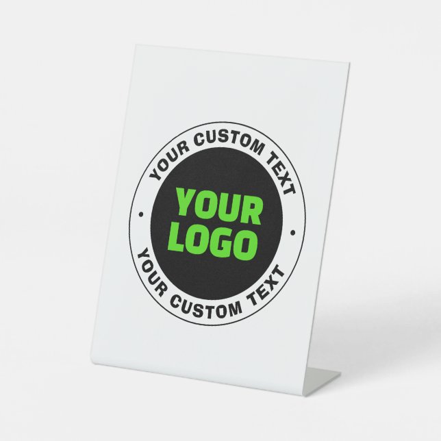 Add Your Own Business Logo or Uploaded Design Pedestal Sign (Front)
