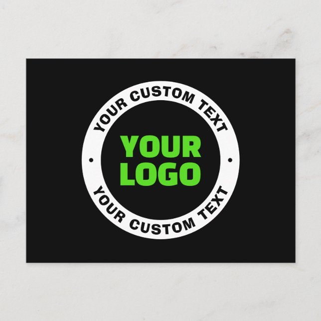 Add Your Own Business Logo or Uploaded Design Postcard (Front)