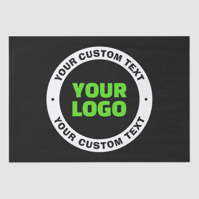 Add Your Own Business Logo or Uploaded Design Tissue Paper (Front)