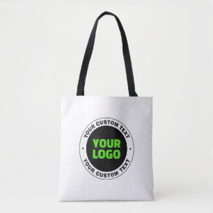 Add Your Own Business Logo or Uploaded Design Tote Bag