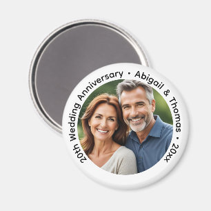 Add Your Own Couple Photo 20th Wedding Anniversary Magnet