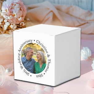 Add Your Own Couple Photo 30th Wedding Anniversary Favor Box