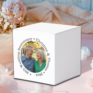 Add Your Own Couple Photo 40th Wedding Anniversary Favor Box
